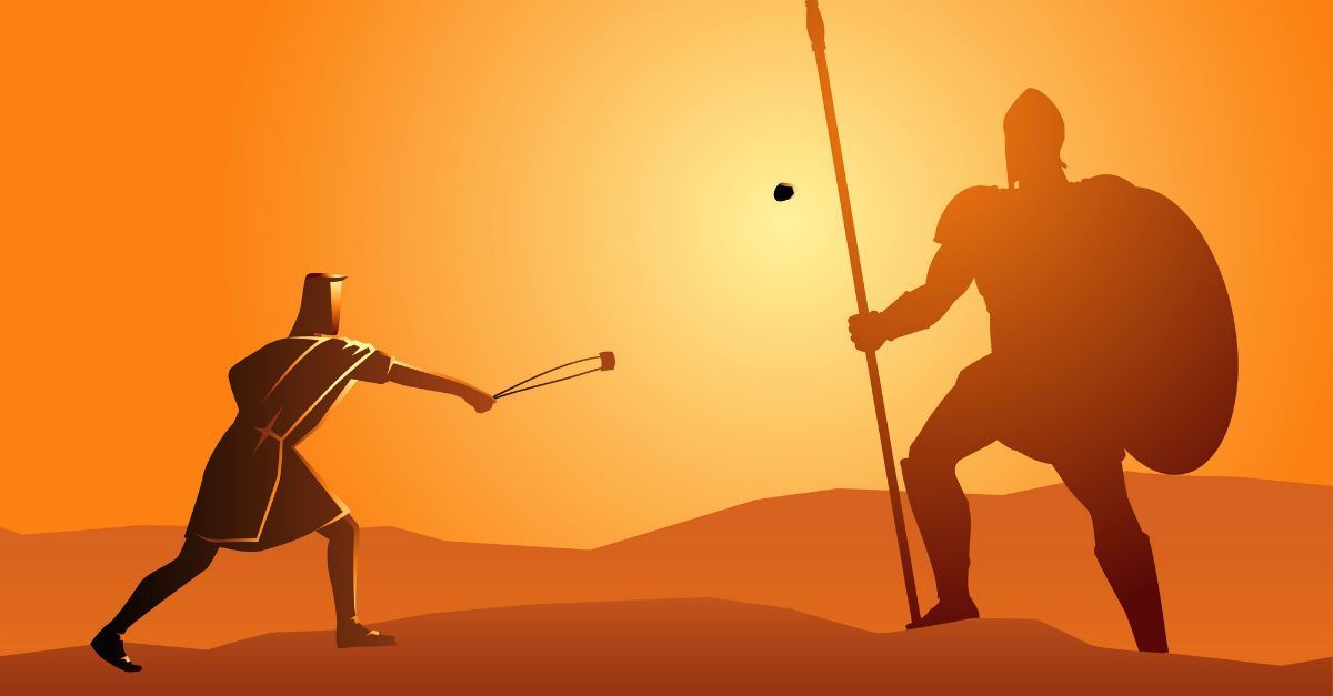 David versus Goliath battle